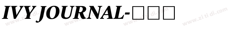 IVY JOURNAL字体转换
